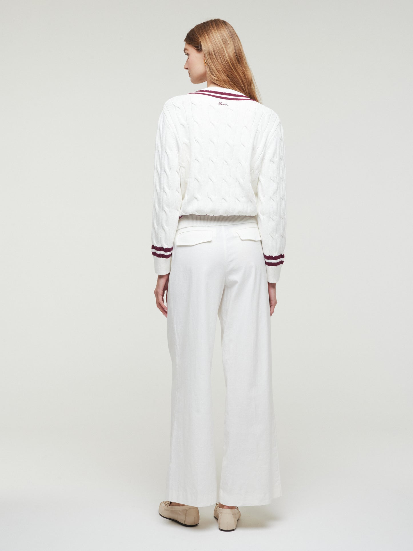 Reserve Cableknit V-Neck Sweater